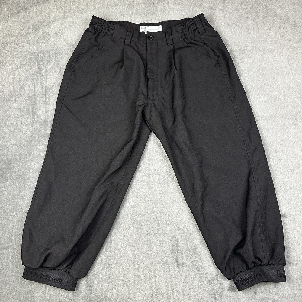 GolfKnickers.com Pleated Golf Pants Mens 32 Black Classic Traditional Activewear